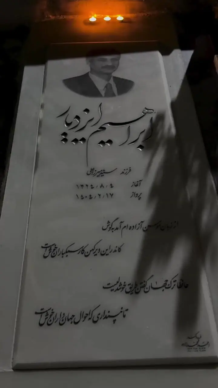 لحظه غم‌انگیز پریناز ایزدیار بر مزار پدرش