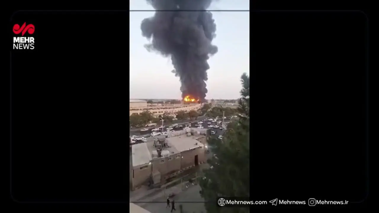 تصاویری از آتش‌سوزی گسترده در جنوب تهران