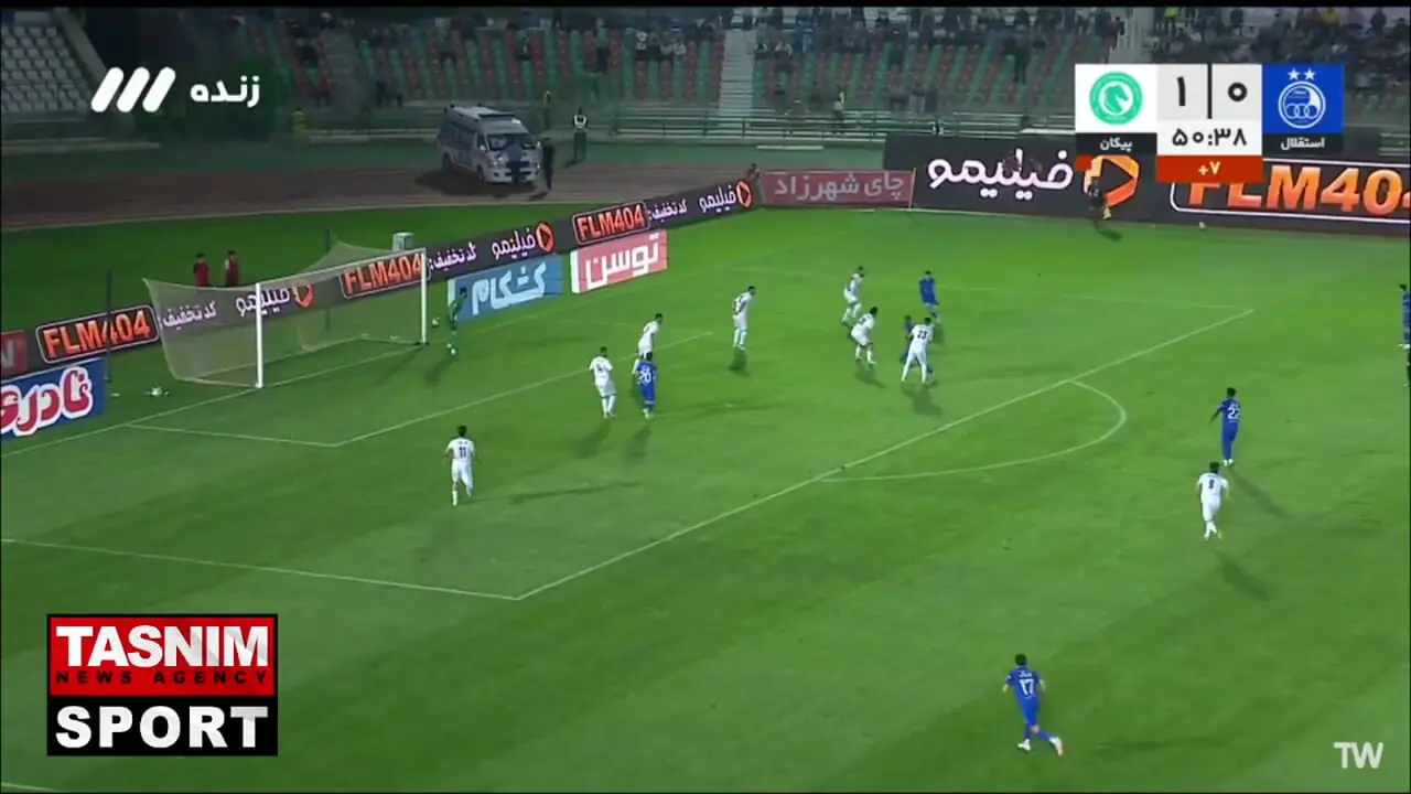 گزارش زنده: استقلال 1 - پیکان 1
