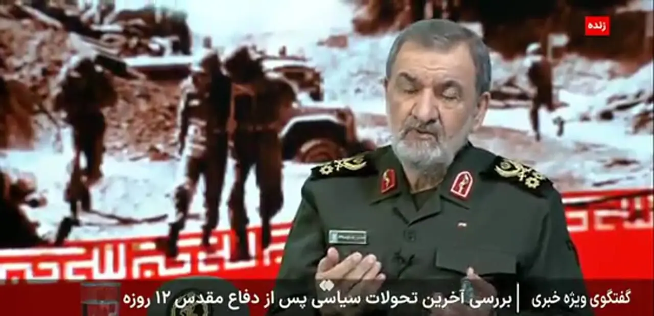 حرف‌های رمزی محسن رضایی روی آنتن زنده