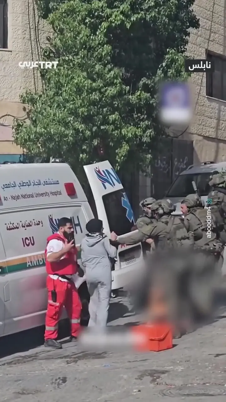 سیلی سرباز اسرائیلی به صورت زن فلسطینی