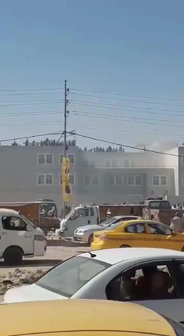 حادثه وحشتناک آتش‌سوزی در مدرسه دخترانه در نجف