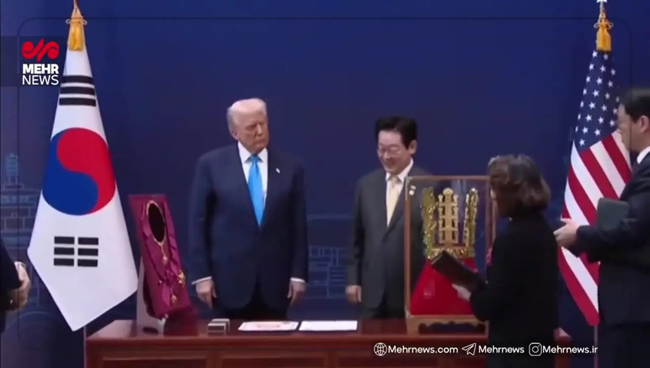 تاج جومونگ به ترامپ رسید