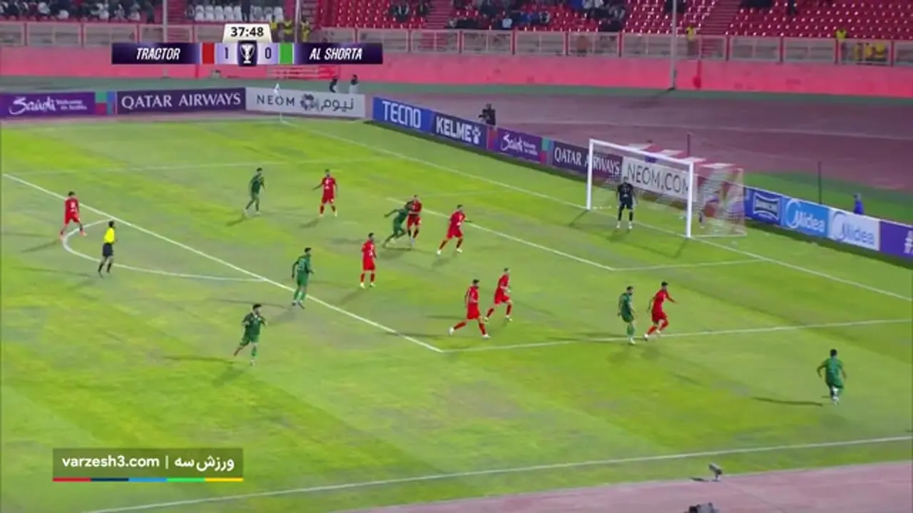خلاصه بازی تراکتور 1 - الشرطه 0
