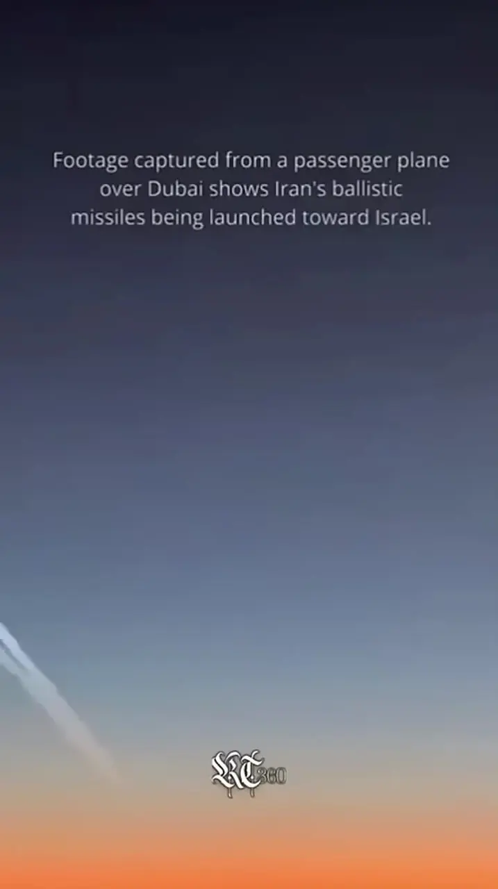 فیلم جدید و خیره کننده از لحظات پرواز موشک های ایرانی به سمت تل‌آویو از درون هواپیما