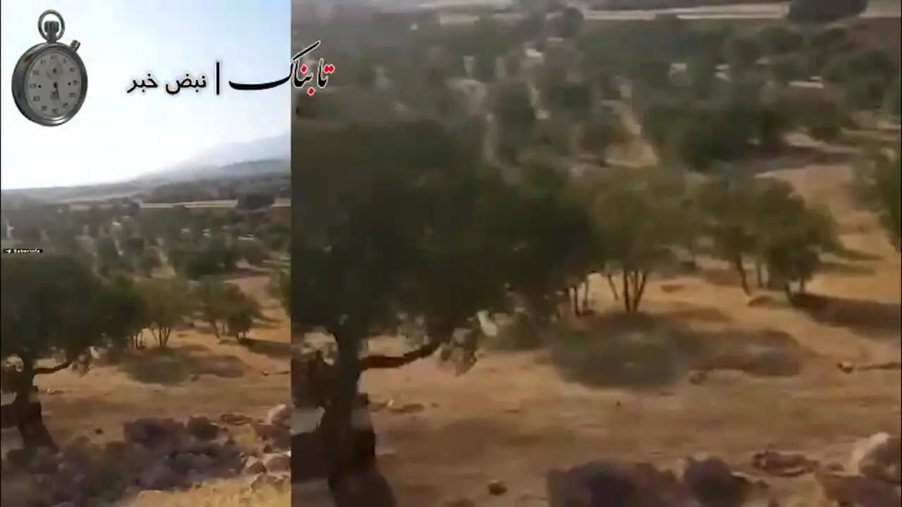 لحظه اصابت موشک اسرائیل به لانچر موشک ایران