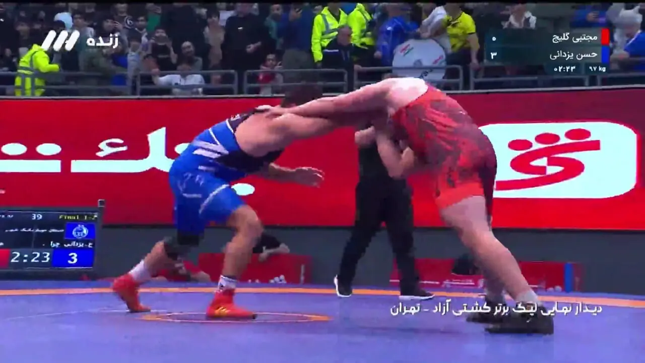 برتری قاطع حسن یزدانی در فینال ۹۷ کیلو