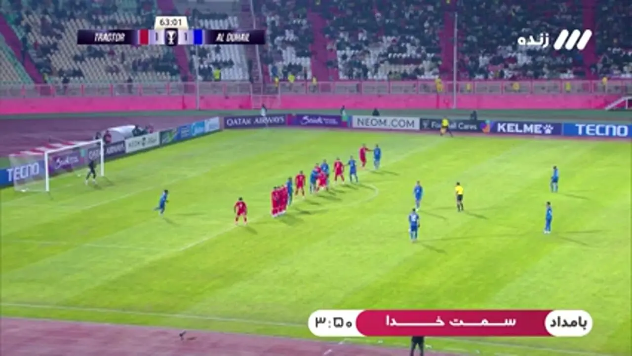 خلاصه بازی تراکتور 2 - الدحیل 1