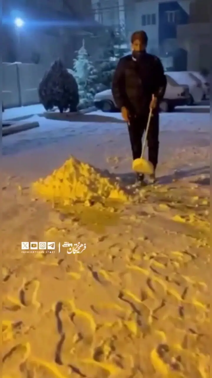 برف بازی علیرضا بیرانوند در تبریز