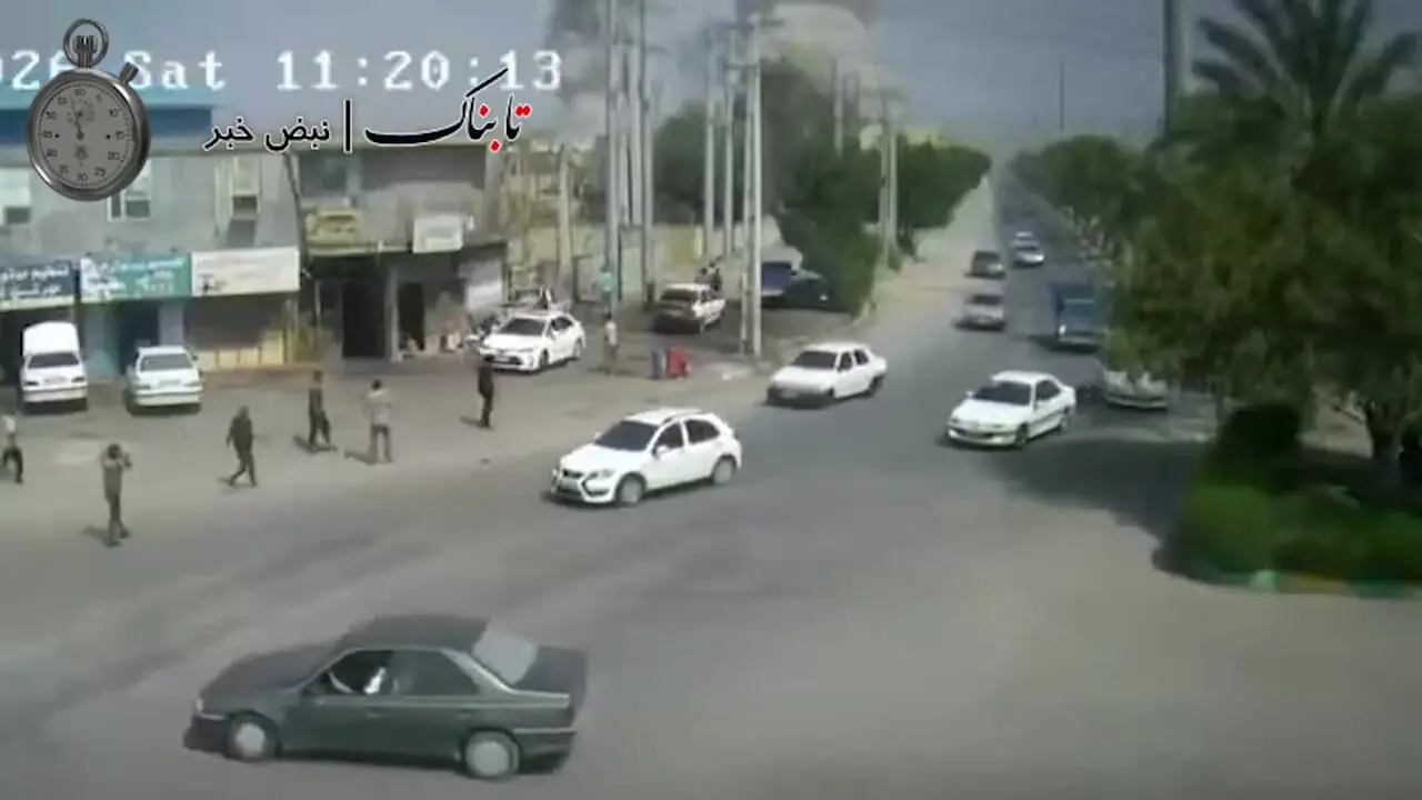ویدیوی تازه از لحظه اصابت موشک به مدرسه میناب